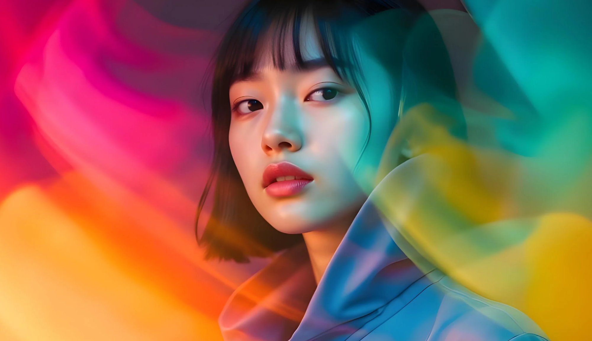 Exemplo de imagem colorida gerada com IA